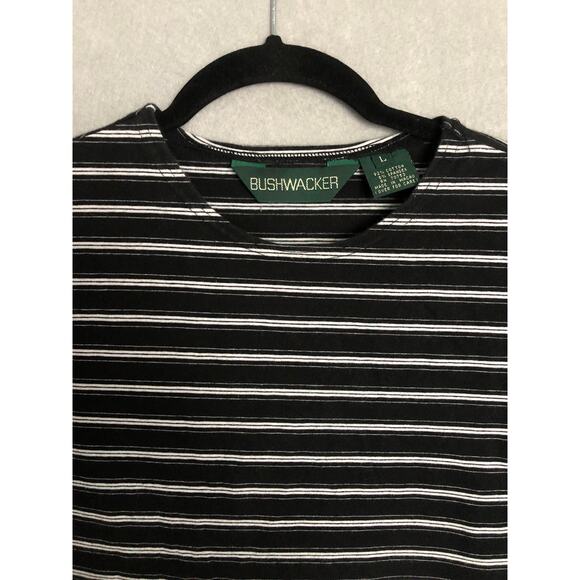 Bushwacker Stripe Tee Women's Large Crew Neck Short Sleeve - Picture 3 of 6